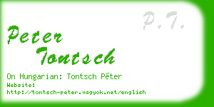 peter tontsch business card